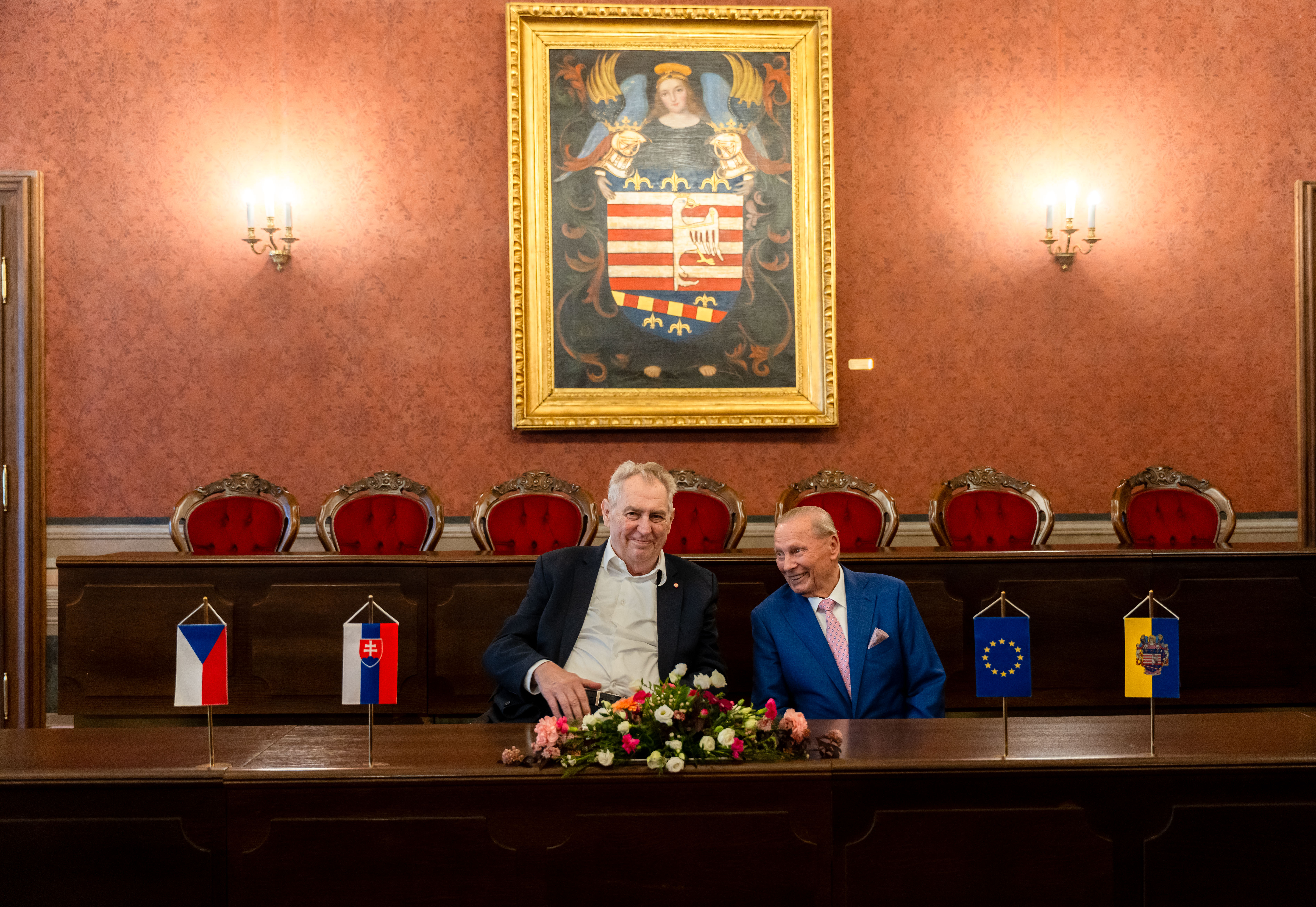 Prezident ZEMAN V Kosiciach so Schusterom -1-95